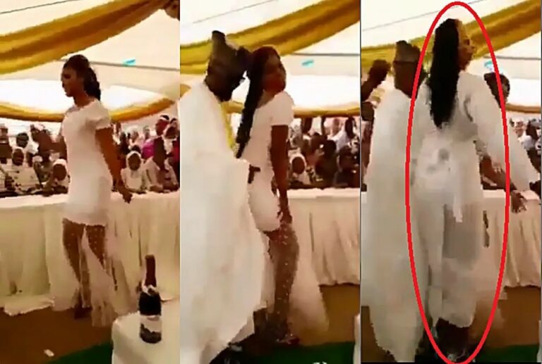 Watch|| Drama At Wedding As Bride Acts Quickly Before Slay Queen Stole Her Husband To Be