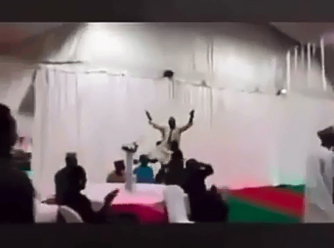 Watch|| Drama as man who was invited to a wedding finds out the bride is his girlfriend