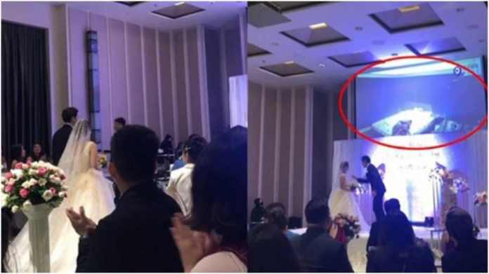 Watch|| Groom plays video of wife cheating on their wedding day