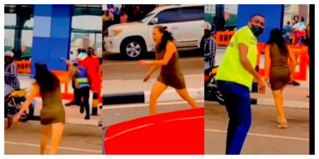 Update|| White Angry Woman Who Attacked Ghana Airport Official Arrested [Watch]