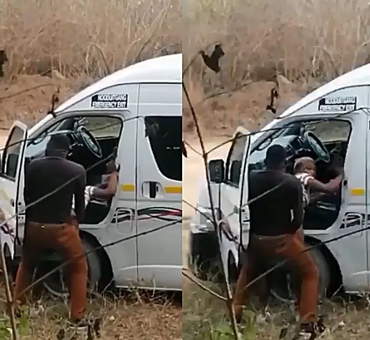 Watch|| South African Taxi Driver Caught On Camera Having S3x By The Road Side