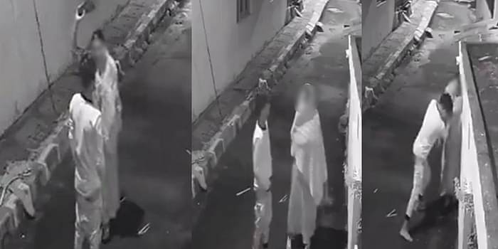 Man pulls down pants and tries to sexually abuse woman; Video caught on CCTV