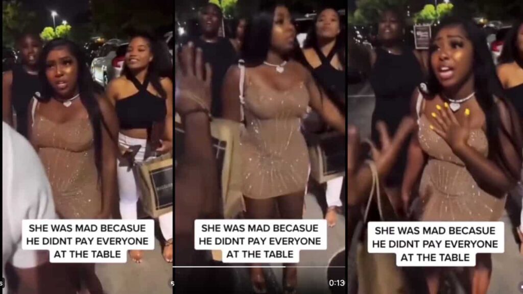 Watch Drama|| Girlfriend Goes Berserk As Boyfriend Refuse To Pay Dinner Cost For 18 Friends Of Hers On Her Birthday
