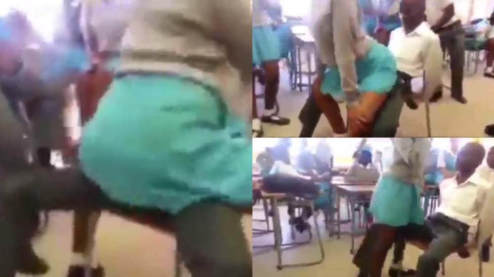 School Girl Spotted Twerking For Male Student During Break Time, Whilst Other Watch In Class [Watch]