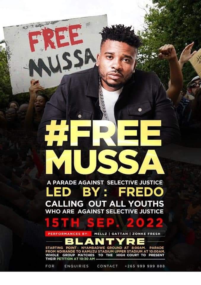 Fredokiss Sets September For Parade Against Selective Justice; In Solidarity With 19 Year Old John Mussa Serving 8 Year Jail term Over Chamba