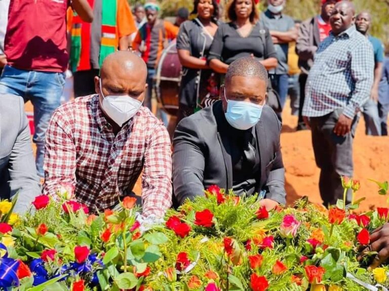Zambia’s Youth Minister Elvis Nkandu Pays Last Respect To Fallen Daughter