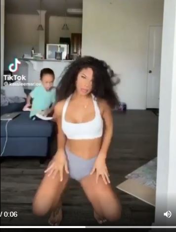 Little Boy Stops His Mother From Tw3rking On Camera (Watch Video)