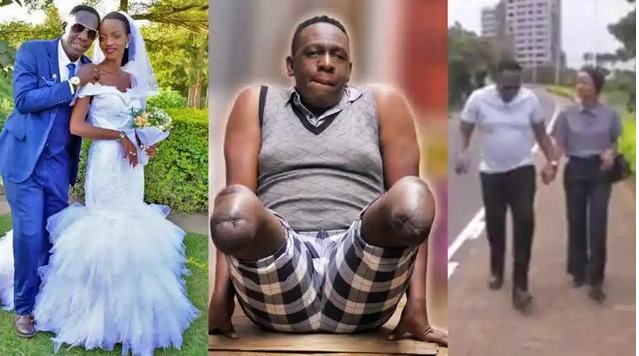 Newly married lady discovers husband has no leg after their wedding (Watch Video)