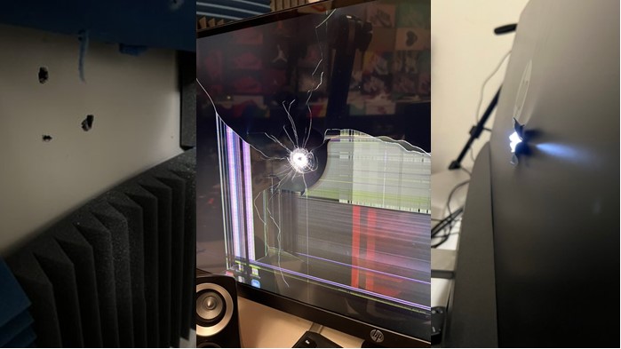 Man narrowly escapes death as stray bullet misses his head while playing video game at home
