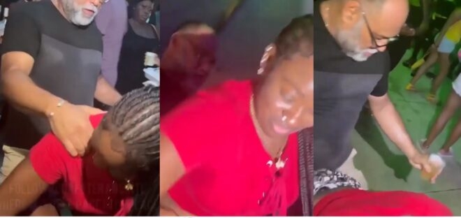 Watch|| Old Man Spotted Giving A Slay Queen Hard Grinding At A Party