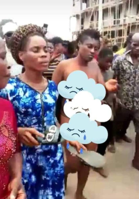 Watch|| Woman humiliated and stripped naked after being accused of killing her husband by sleeping with another man
