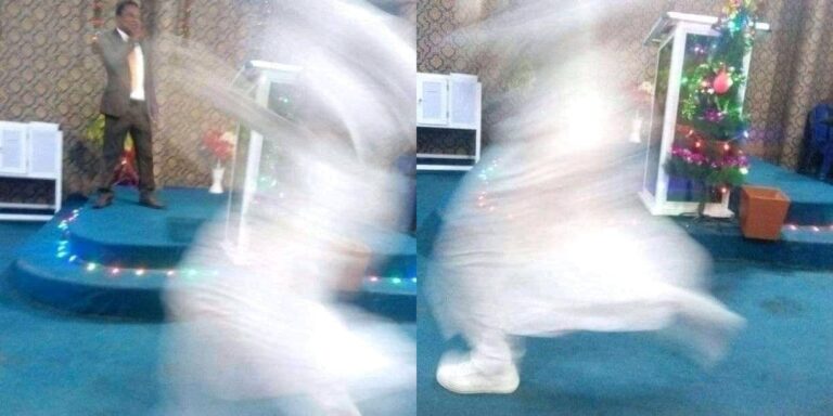 See|| Nigerian Pastor shares pictures of an Angel captured on camera during crossover service