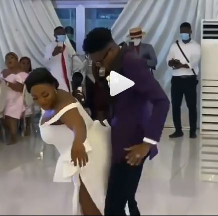 See What This Couple Were Caught On Camera Doing During Their Wedding (Watch Video)