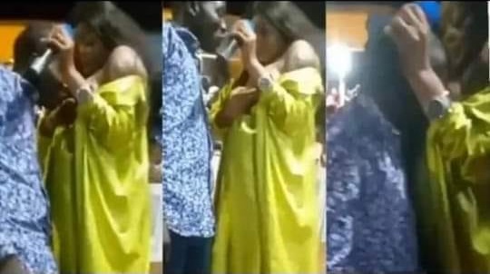 Watch A Bizarre Moment Female Pastor Breastfeed Church Member For Healing, Claims its Holy Milk