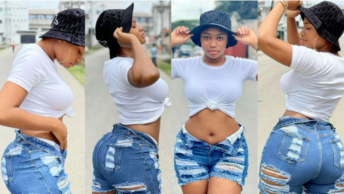 Nigerian Model And Comedian, Soso Shows Off Her Stunning Curvaceous Body (Photos)