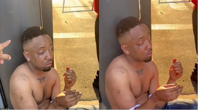 Watch|| Man beats up hoodlum who jumped into his car and tried to rob him