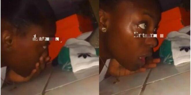DRAMA||Married Man Hides Side Chick under Bed after wife returns home unexpected(+video)
