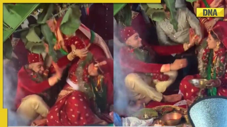 WATCH|| Bride and groom break into intense fight on wedding mandap, leaves netizens shocked