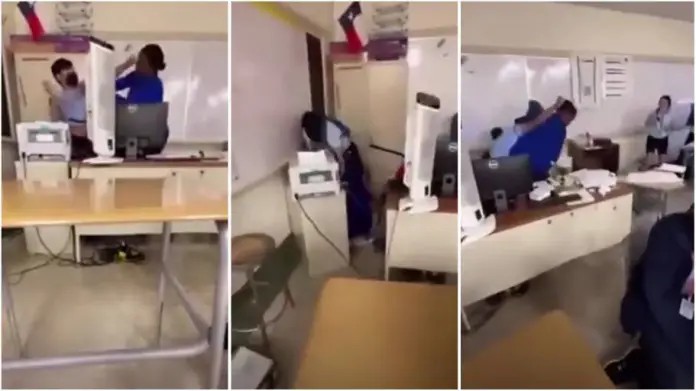 Viral Video|| 8th Grader Repeatedly Punches Teacher After She Seized His Phone