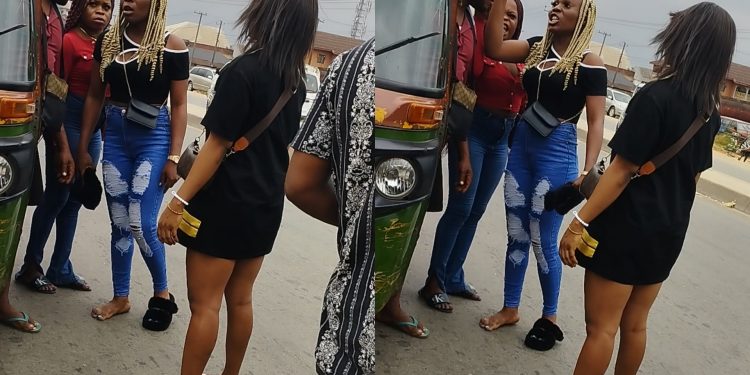 Watch Drama As Hookup Girls Clash With Tricycle Driver On A Busy Road