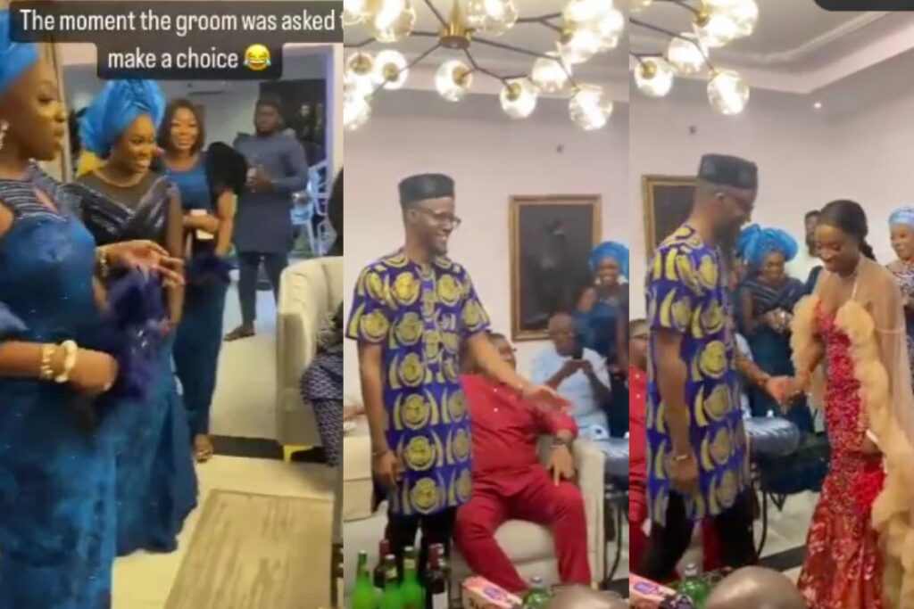Watch As Groom Is Allowed To Change His Mind And Choose Any Of His Bride’s Beautiful Friends