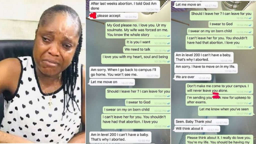 Nigerian woman cries out over what her eyes saw after checking her husband’s WhatsApp (Photos)