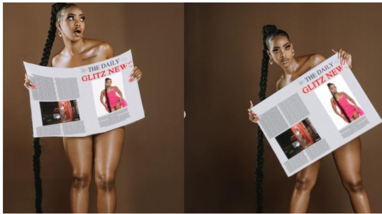 Female Presenter Goes Nvde During Photoshop, Covers Herself With Newspapers As She Celebrates Her Birthday (See Photos)