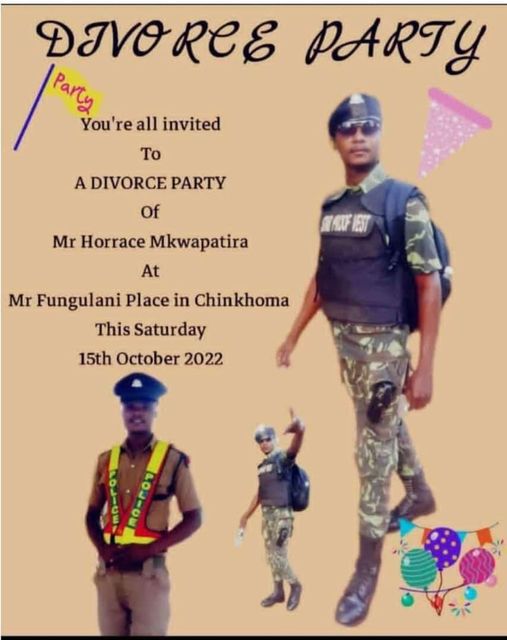 Free at last; Malawian police officer organizes divorce party
