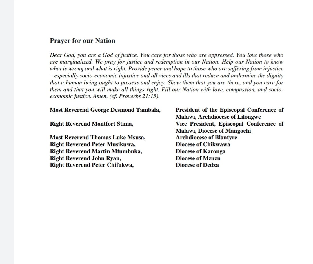 Catholic Bishops Blast Chakwera In New Pastoral Letter Face Of Malawi catholic-bishops-blast-chakwera-in-new-pastoral-letter-face-of-malawi