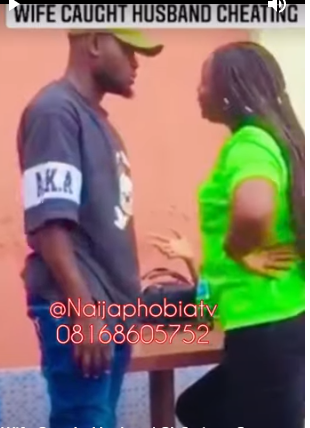 Wife Caught Husband Cheating With Young Lady At Hotel, Watch Happened (Video)