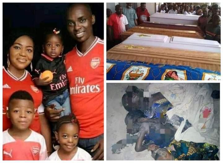 Sad As Father, Mother And Their 3 Kids Burnt To Death By Fire Caused By Mosquito Coil