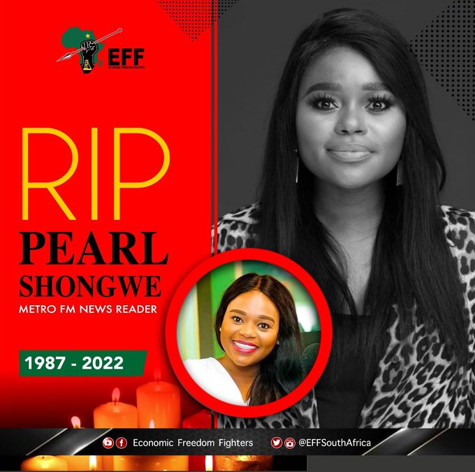 SOUTH AFRICAN JOURNALIST PEARL SHONGWE DIES