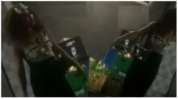 Lady Creates Scene After Seeing Boyfriend With Another Woman In Hotel (Watch Video)