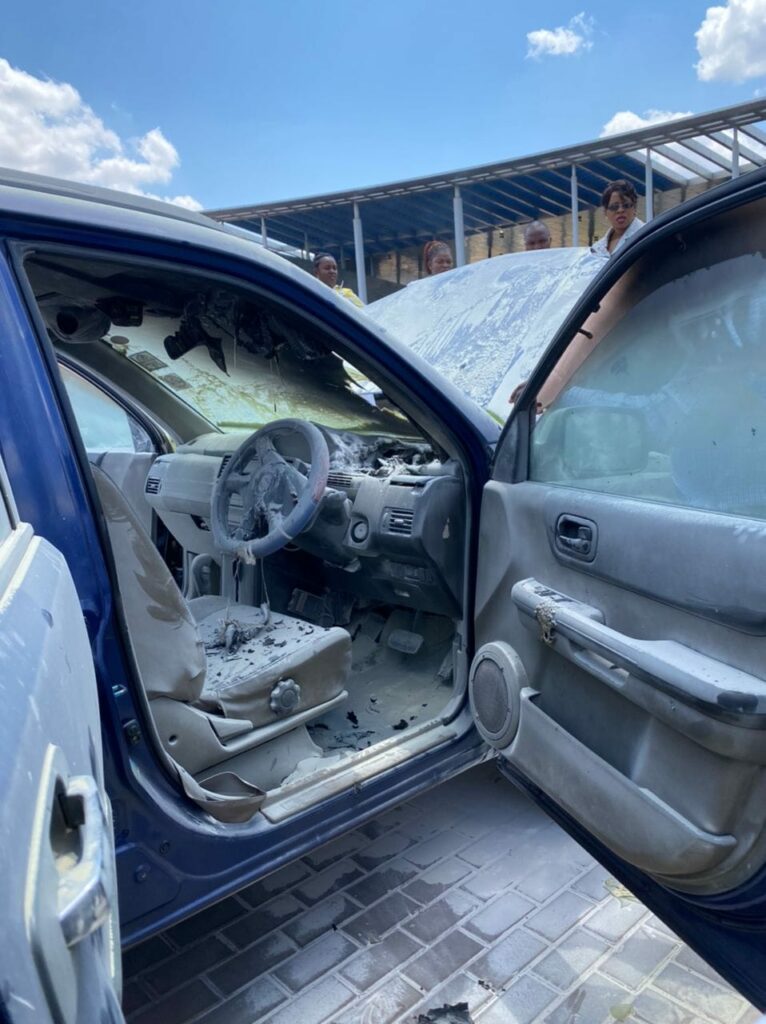 Vehicle catches fire at BICC in Lilongwe