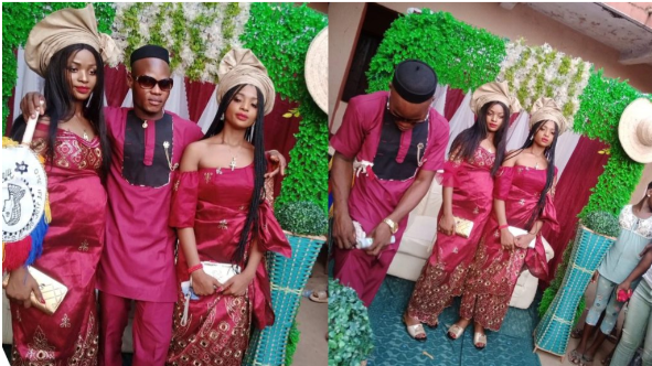 “Double Enjoyment” – Man marries twins sisters because one can’t live without the other – See photos