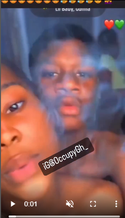 Female Student Caught Smoking In Public, See Exchanging Smoke With Lover While Topless (Watch Video)