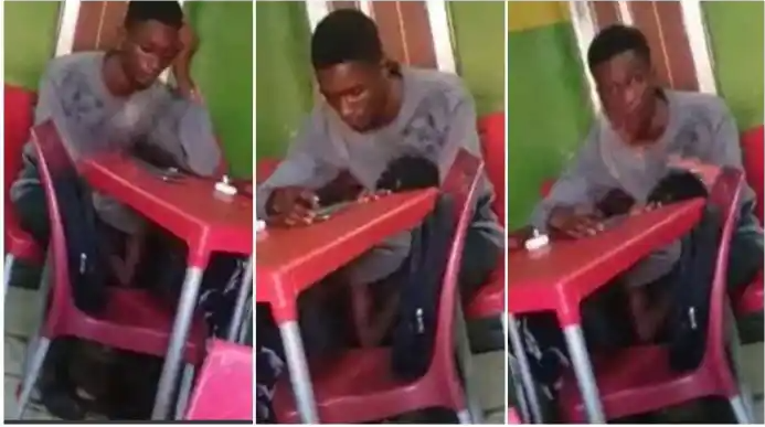 Lady Spotted Performing Bl()w J0b On Her Man In A Restaurant (Watch Video)