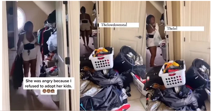 Wife Dumps Husband After He Refused To Adopt Her Kids (Watch Video)