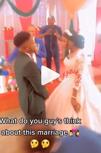 Confusing Moment Groom Slapped Wife-To-Be During Church Wedding (Watch Video)