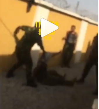 Female Military Officer Caught on Camera Flogging Junior Colleague (Watch Video)