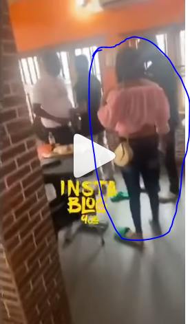 Wife Catches Husband Eating At A Restaurant On Valentine’s Day, Fight Ensues (Watch Video)