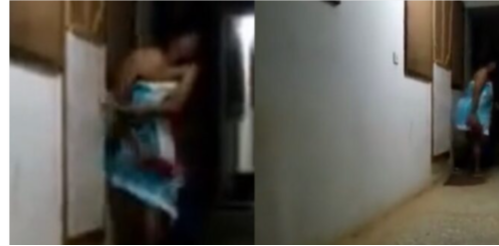  Tenant’s Wife Caught On Camera Coming Out Of Landlord’s Room At Night In Towel (Watch Video)