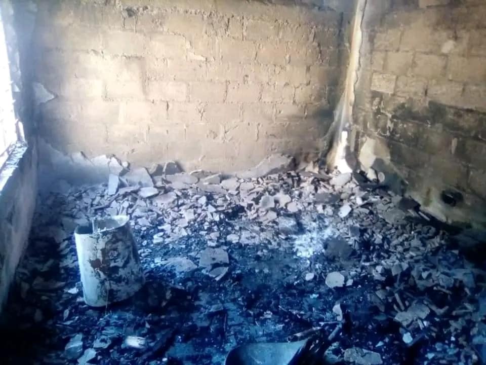 Zambia Army Officer’s House Gutted Down By Fire (see photos)