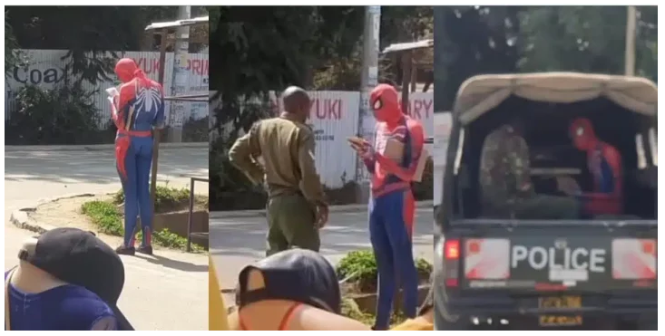 Police Arrest Spider Man in Kenya