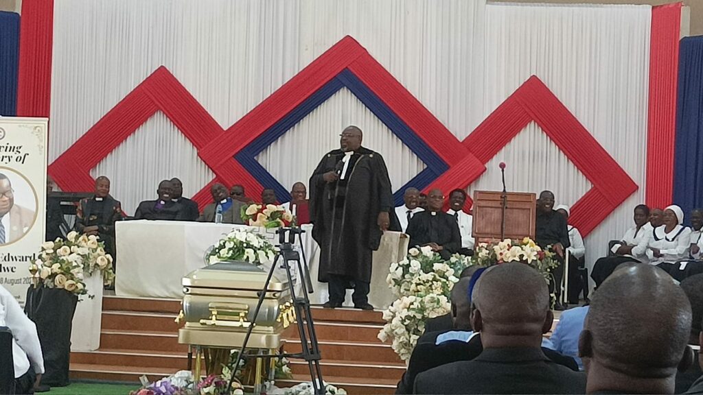 Goodall Gondwe’s send off service underway at Area 47 CCAP Livingstonia Synod church