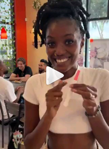 Lady inserts her pregnancy test stick in her man’s food to announce she’s pregnant (watch video)