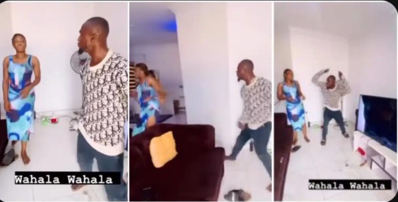 Man loses his cool after girlfriend breaks his flat-screen TV with no remorse, threatens to end the relationship (Watch Video)