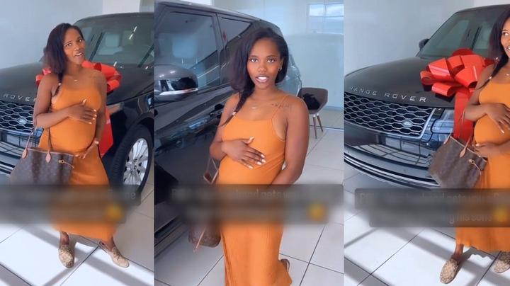 Woman receives a Range Rover from husband as push present for giving birth to boys (watch video)