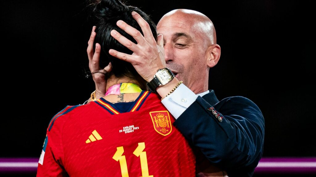 Luis Rubiales banned from football for three years over Jenni Hermoso kiss