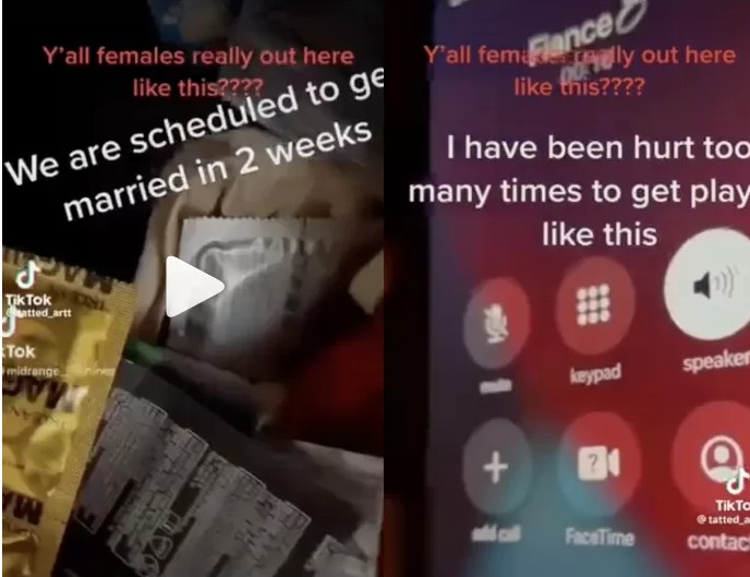 Man Catches His Girlfriend Cheating On Him Two Weeks To Their Wedding; Finds C0ndoms In Her Drawer (Watch Video)
